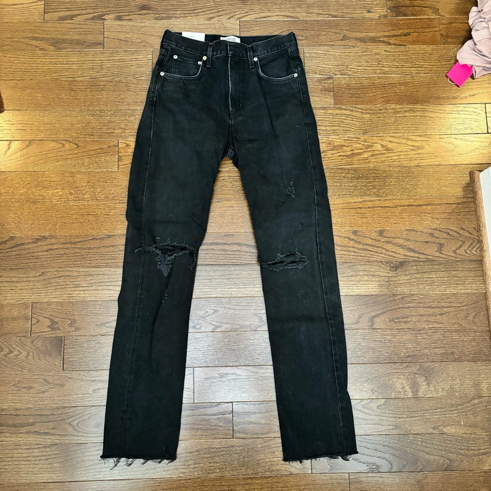 AGOLDE Cherie High Rise Straight jeans black SIZE: 25